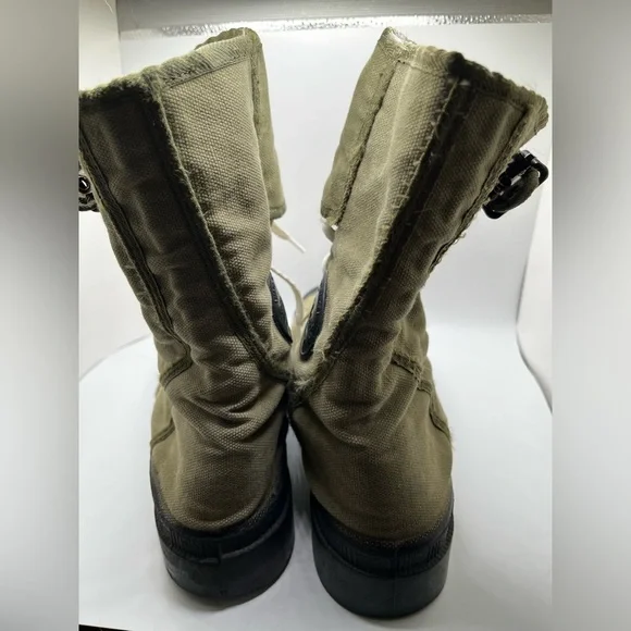 Vintage Wissart Military Canvas Gaiter Double Buckle Army Boot Size 43 - Picture 10 of 16